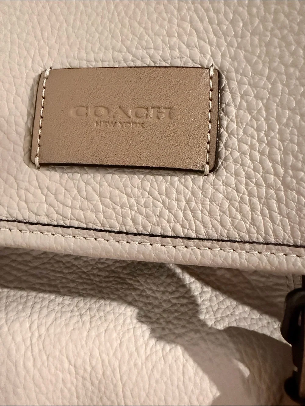 Men’s Cream/Tan Leather Backpack Bag